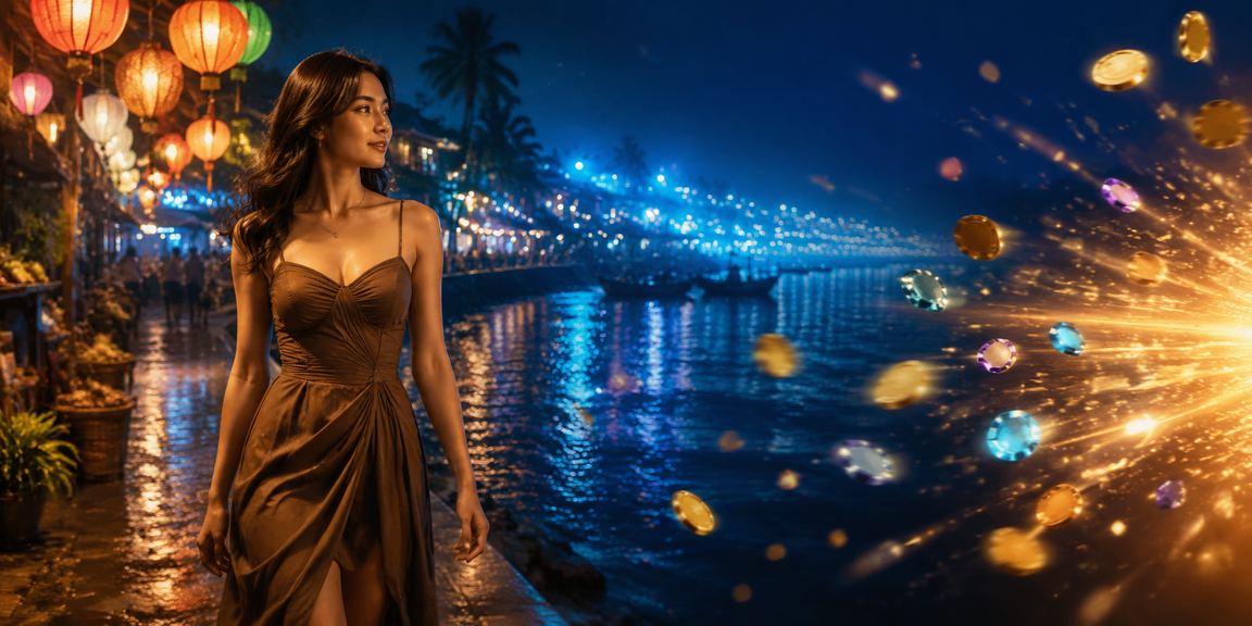 Người dùng truy cập ứng dụng casino tại quán cà phê biển Mũi Né